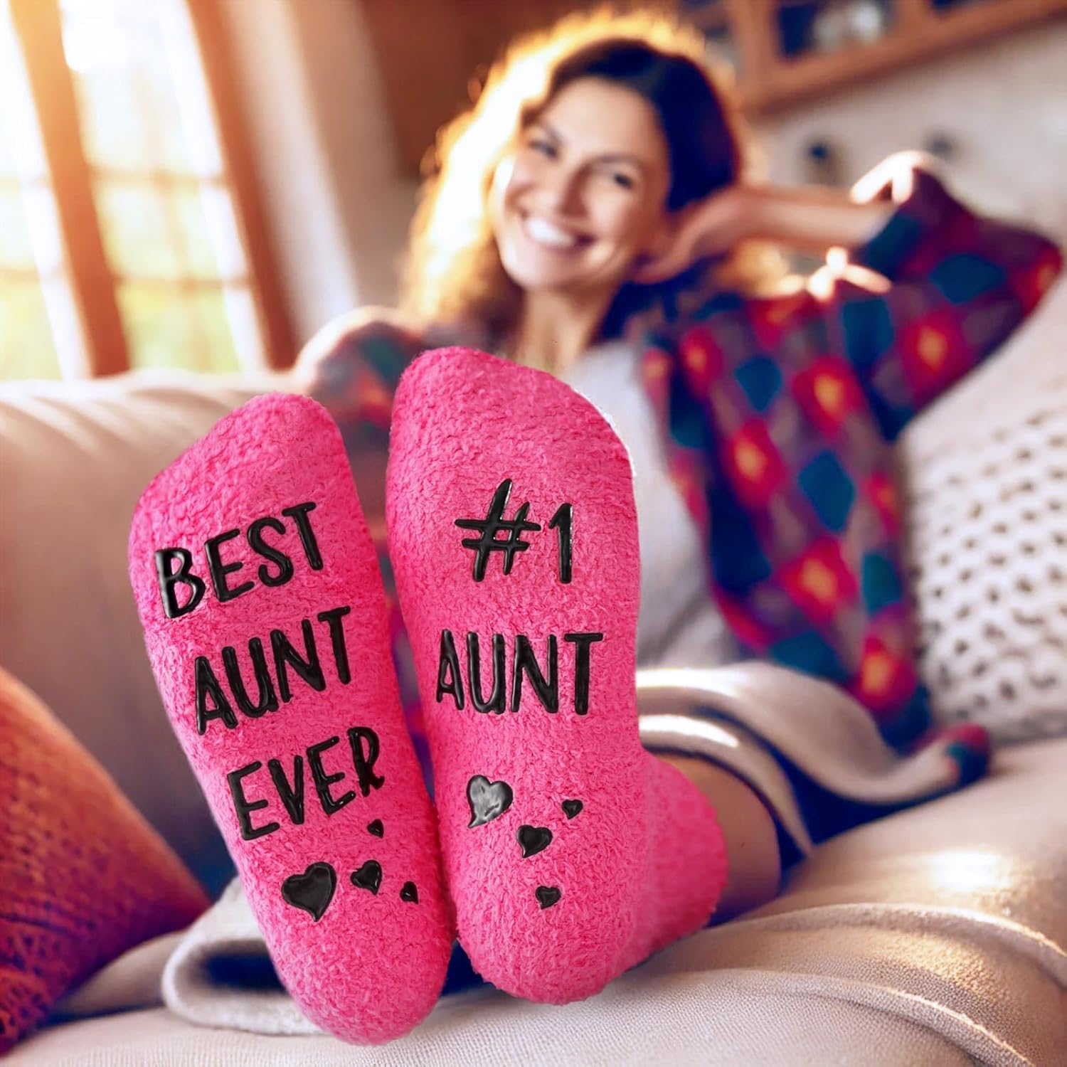 Veachog Funny Novelty Socks Gifts for Mom Grandma Nana Wife Aunt Daughter Sister Nurse Boss Mama Bear Dog Cat Mom Socks Fuzzy - Image 3