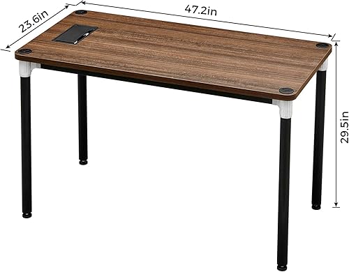 Miniatura 7 de GreenForest Escritorio para computadora de 47 pulgadas, escritorio pequeño para oficina en casa, mesa de PC moderna y simple, estación de trabajo