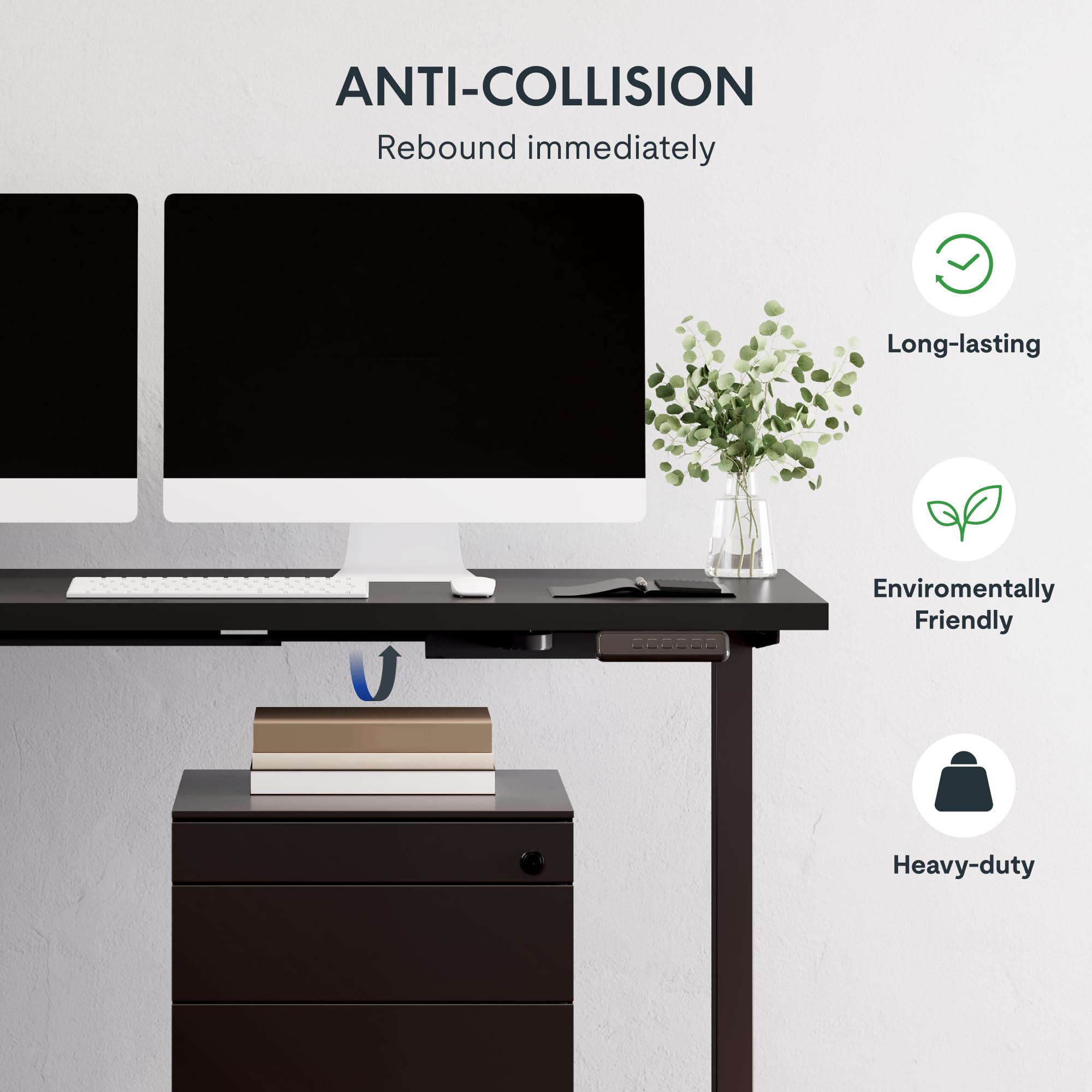 SANODESK L Shaped Standing Desk Adjustable Height Electric Corner Standing Desk 71 x 63 inch Sit Stand Computer — view 7