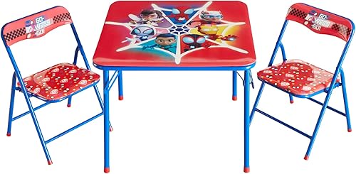 Miniatura 19 de Marvel Avengers - Juego de mesa y silla de actividades para niños de 3 piezas, mesa cuadrada con 2 sillas plegables, muebles temáticos de Vengadores