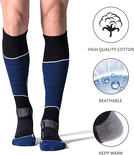 Miniatura 4 de CS CELERSPORT Paquete de 23 calcetines de esquí para hombre, para esquí, snowboard, calcetines de rendimiento de invierno