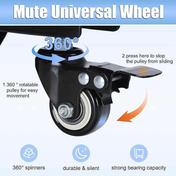2Pcs Door Dolly, Heavy Duty Door Panel Mover with Translation Rollers, Adjustable 1 to 2-3/8 Door Transport Trolley for Moving Heavy Loads, Ideal for Construction Sites & Warehouses Black