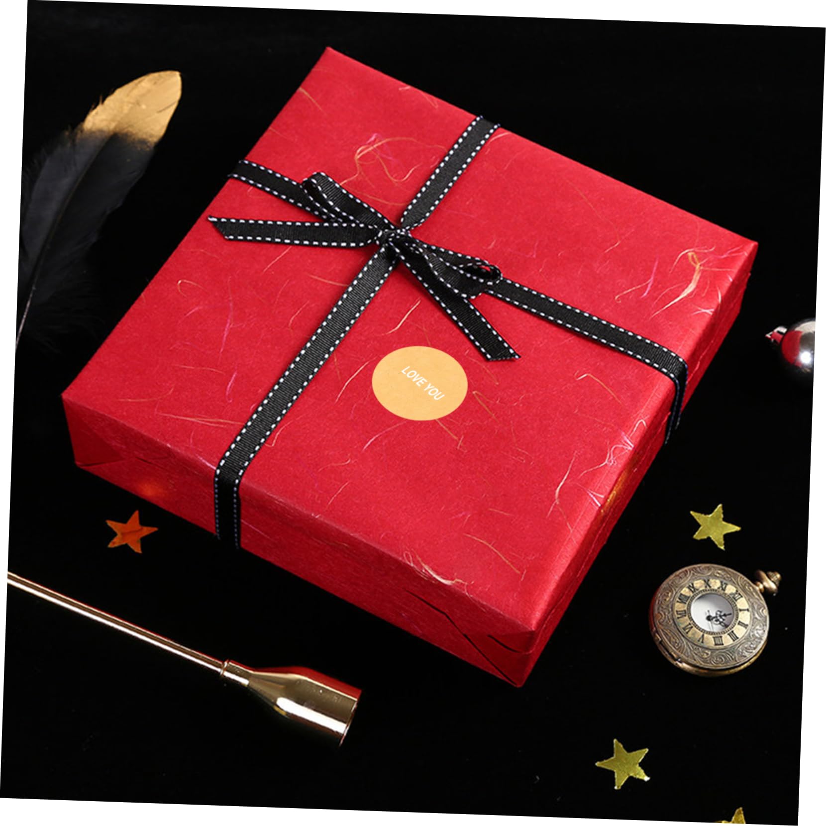 NUOBESTY 6rotoli Etichette Adesive Tonde Carta Kraft Per Etichettatura Regali Barattoli e Decorazioni Per Feste Ufficio e Scuola