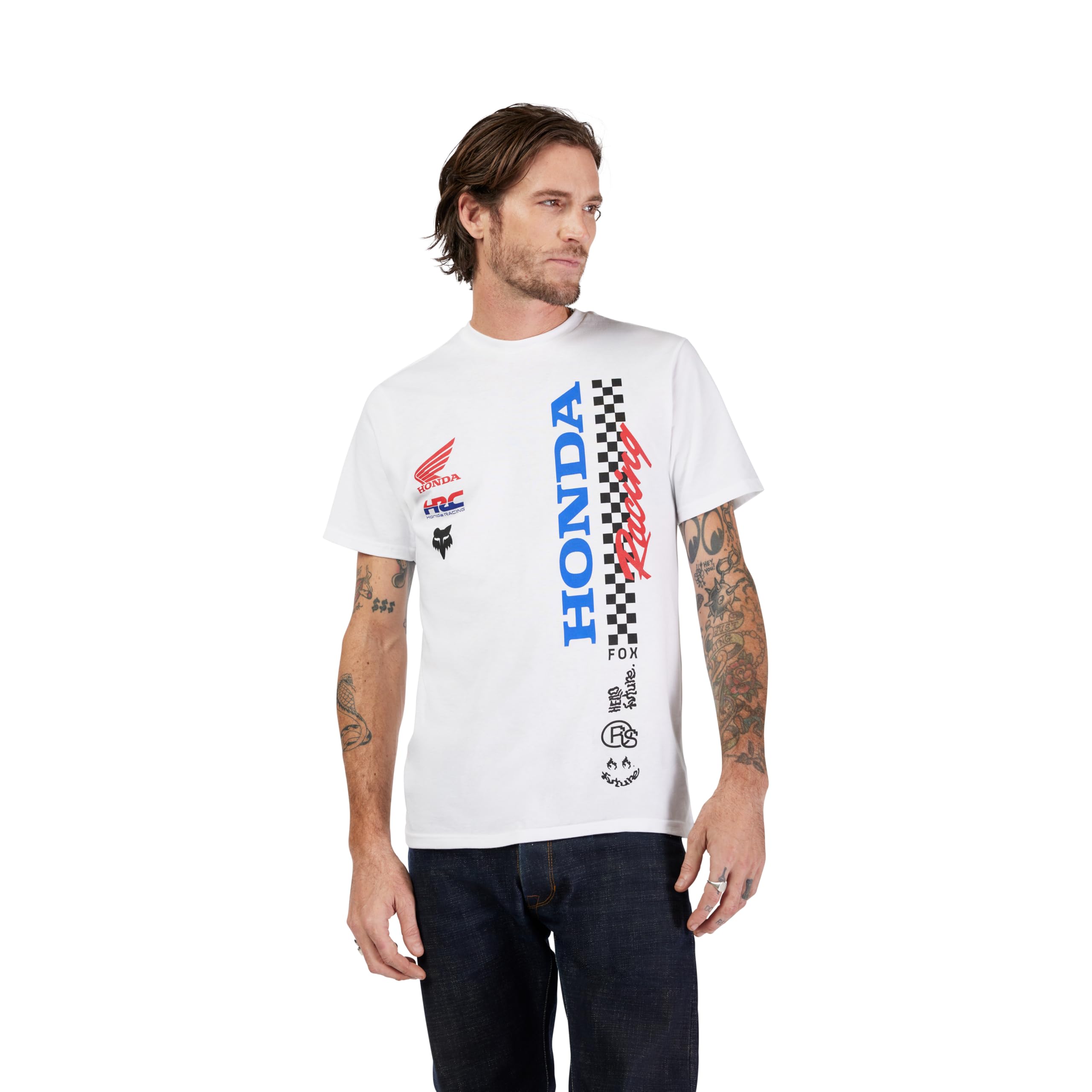 Fox Racing Men's Honda Short Sleeve T-Shirt, Optic White, XXL