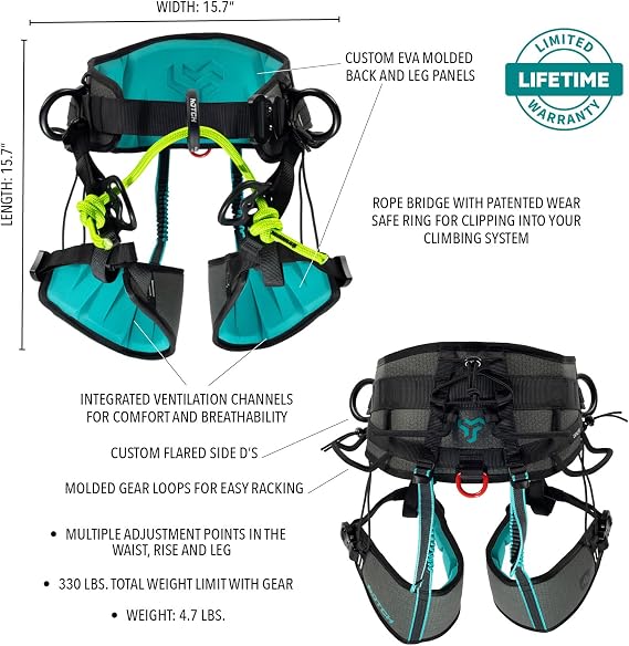 Notch Catalyst Harness-Custom EVA Molded Back & Leg panels Sizes 1&2 (CATH)
