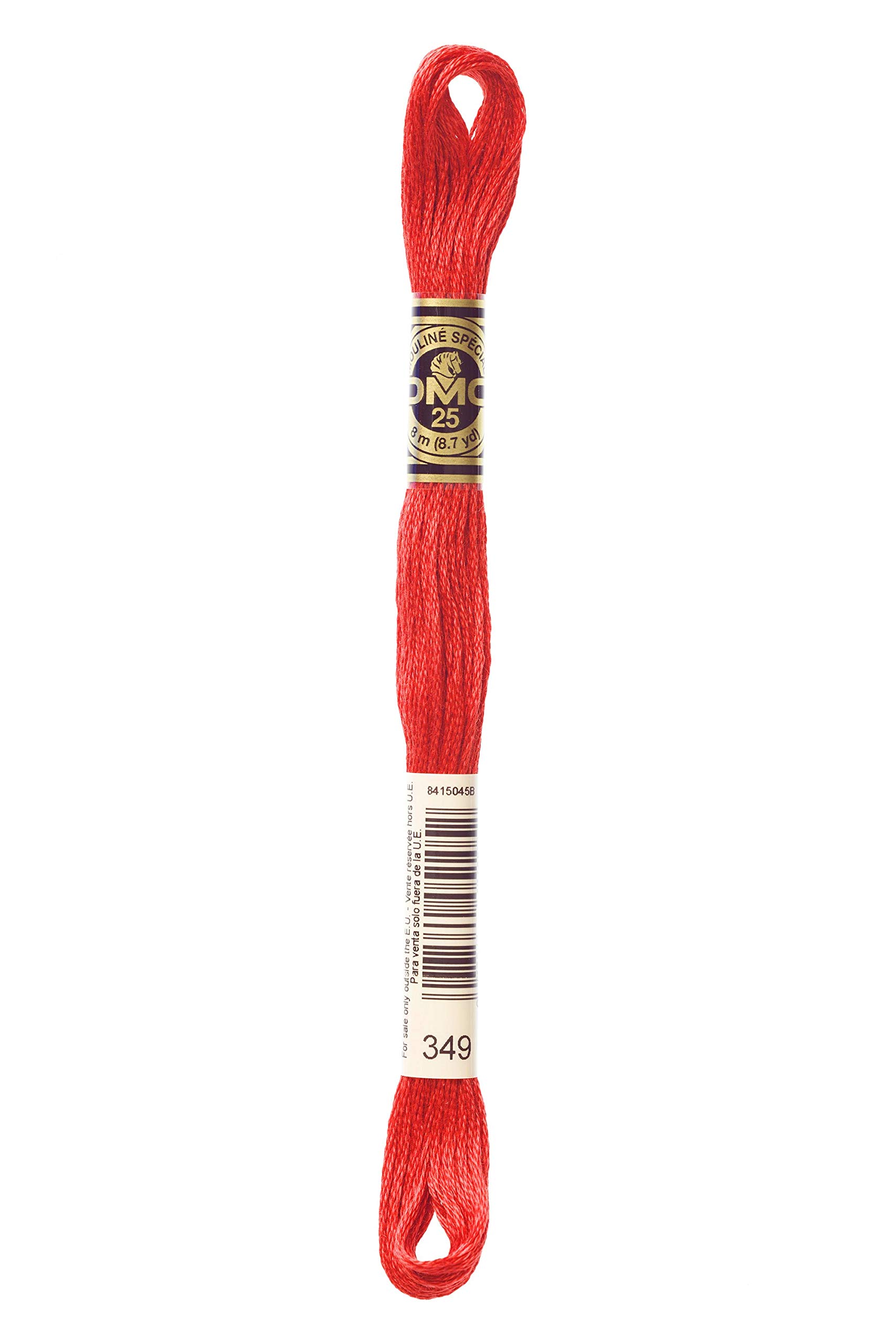 DMC 117-349 Mouline Stranded Cotton Six Strand Embroidery Floss Thread, Dark Coral, 8.7-Yard