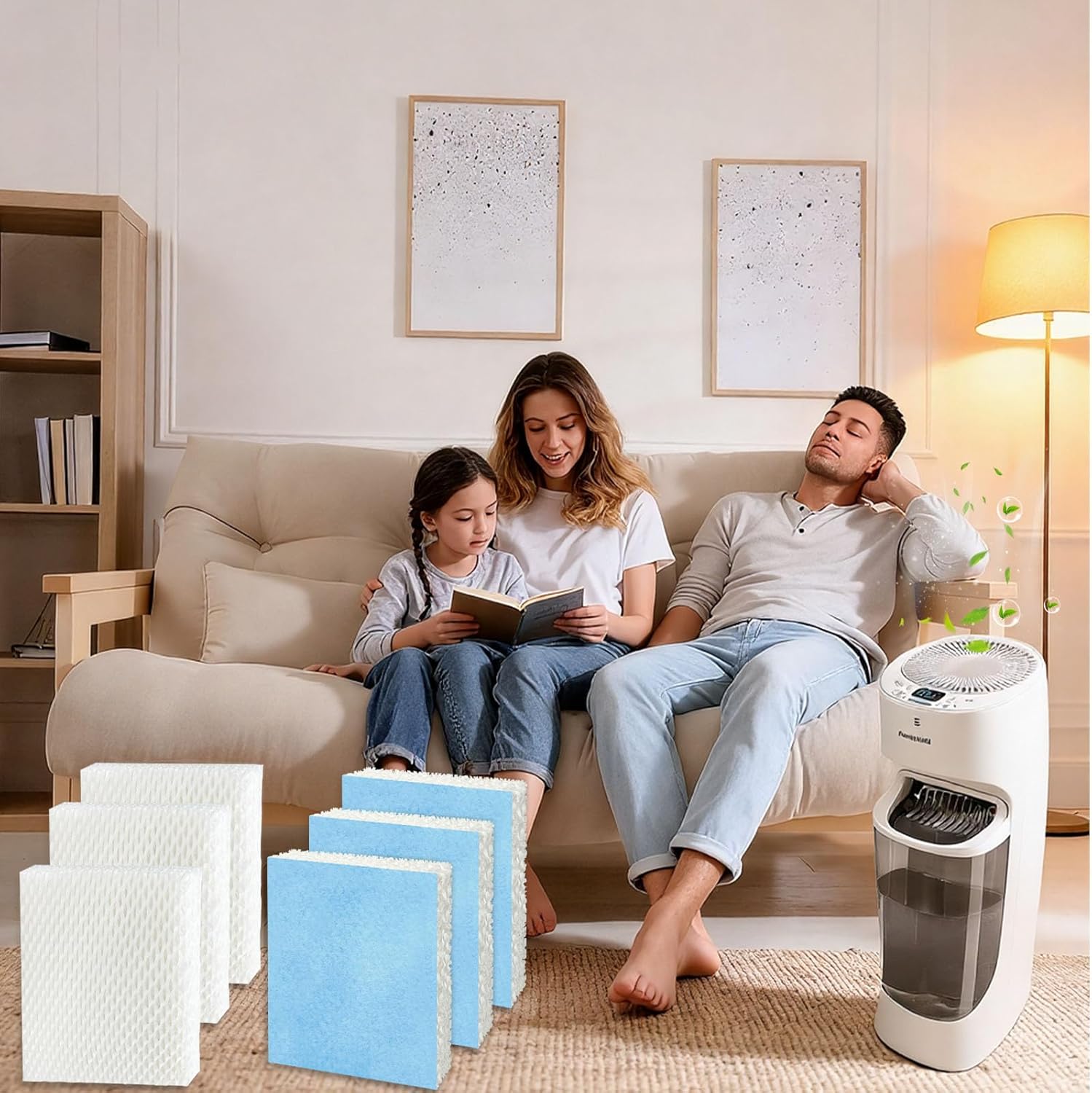 Humidifiers Hft600 Replacement Filters - 6 Pack Compatible with Honeywell Humidifiers Hft600 Hev615 Hev615B Hev615W Hev620 Hev620B Hev620W Hev-615 Hev-615B Hev-615W Hev-620 Hev-620B Hev-620W