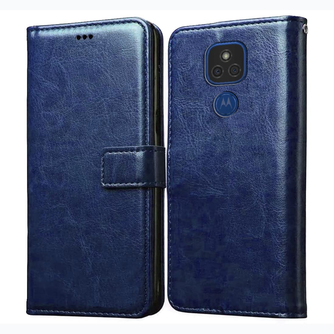Casotec Flip Cover for Motorola Moto G9 | Premium Leather Finish | Inbuilt Pockets & Stand | Flip Case for Motorola Moto G9 (Blue) (B09PYWZ2FX) Amazon Price History, Amazon Price Tracker