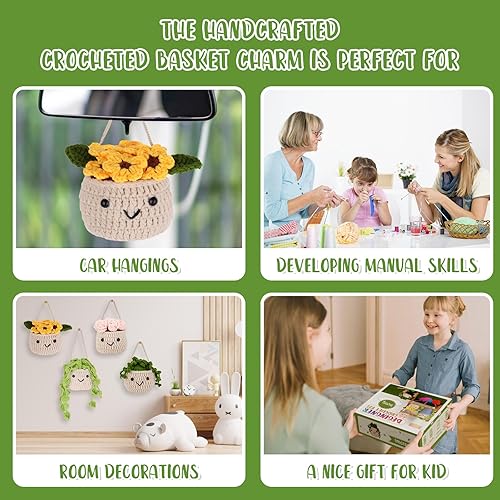 Miniatura 6 de Imcrasy Kit de ganchillo  Kit de ganchillo para principiantes  Kit de ganchillo y tejido para principiantes con lecciones en video paso a paso  Kit