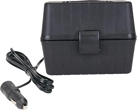 موقد صندوق الغداء Koolatron 12V للتدفئة، 1.6 لتر، أسود، سلك طاقة بطول 6 أقدام و1.8 متر، يسخن إلى 300 فهرنهايت و149 درجة مئوية، تخزين سلك مدمج، صندوق غداء كلاسيكي لعمال البناء لشاحنة بيك آب سيارات الدفع الرباعي