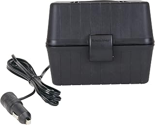 Koolatron 12V Electric Portable Lunch Box - 1.6 Qt (1.5 L) Food Warmer, Black, 6 ft (1.8m) Power Cord, Heats 300F (149C), Insulated Container for Car, SUV, Truck, Construction Worker Travel Lonchera