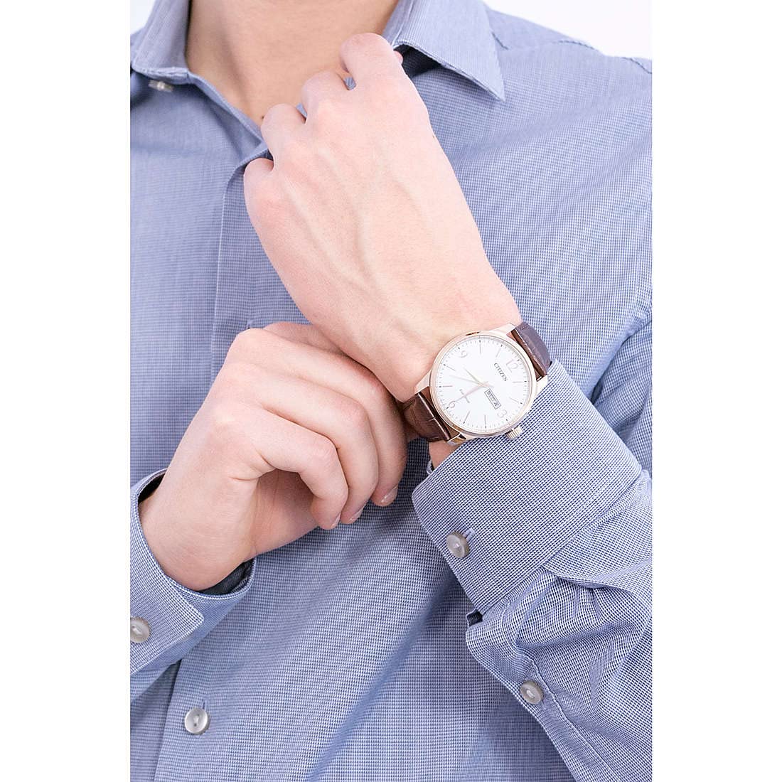 Citizen Męski zegarek analogowy Eco-Drive Watch, biały, Rozmiar uniwersalny, Pasek