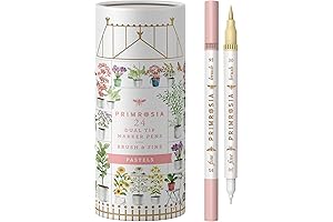 Primrosia 24 Pastel Dual Tip Markers: Enchant Your Art with Vibrant Hues