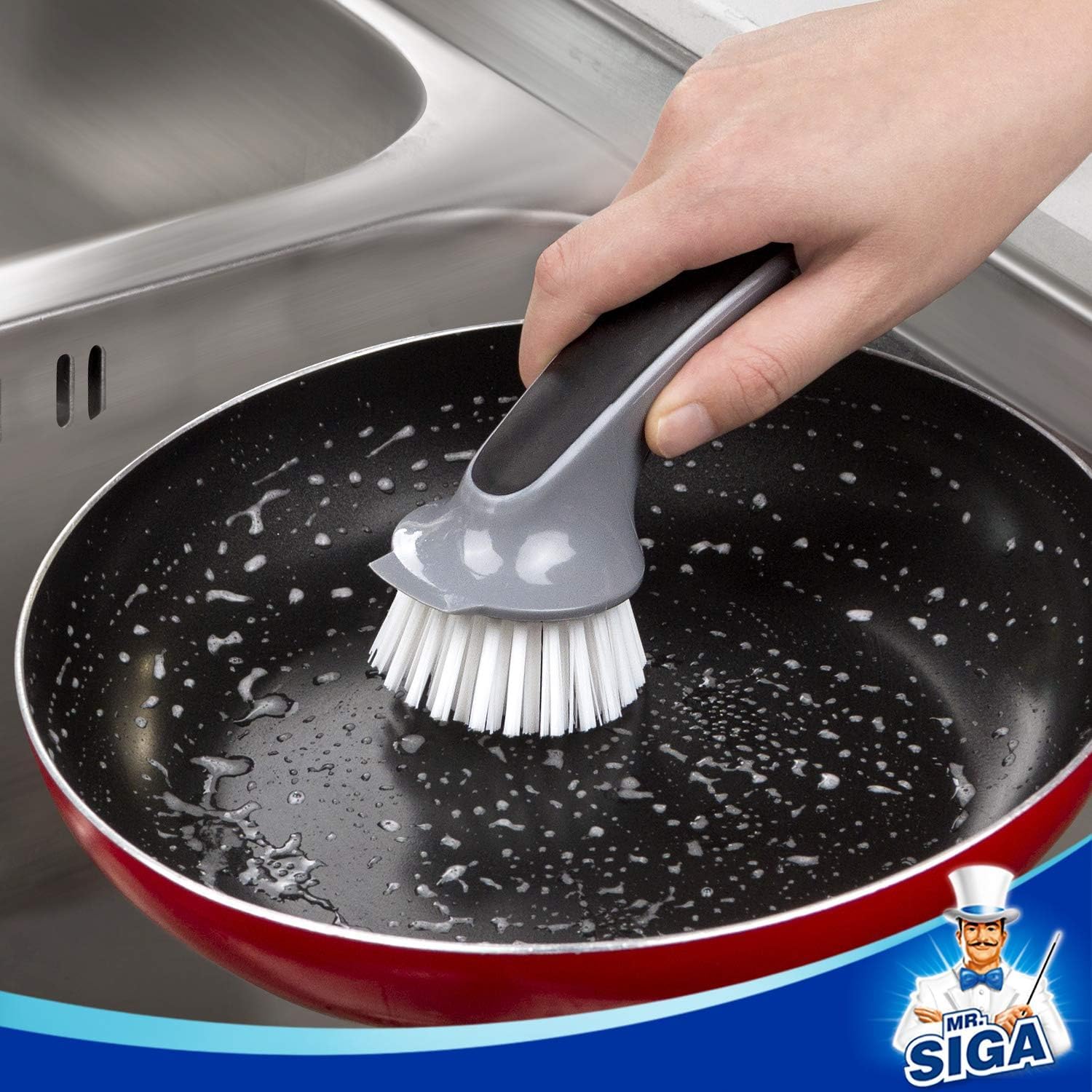 MR.SIGA Cleaning Brush - Kitchen Pot & Pan Brush -6