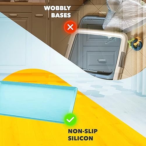 Miniatura 2 de TidyFriend - Bandeja para almohadillas de entrenamiento de 24 x 24 pulgadas, soporte de silicona para almohadillas de entrenamiento para cachorros,