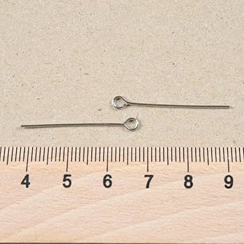 【サージカルステンレス 316】 9ピン シルバー 30mm 太さ0.7mm 20個 ステンレス パーツ 金属アレルギー対策 アクセサリーパーツ