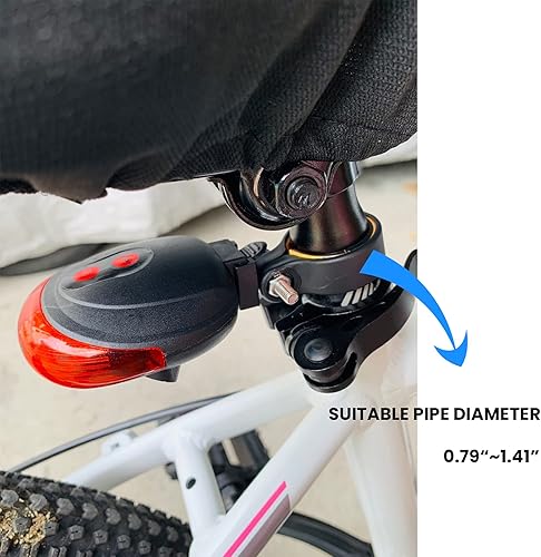 Miniatura 4 de Bicicleta Ciclismo 7 modos de flash Luces rojas impermeables con 5 LED y 2 haces láser Luz trasera de bicicleta Luz de advertencia de seguridad Luz