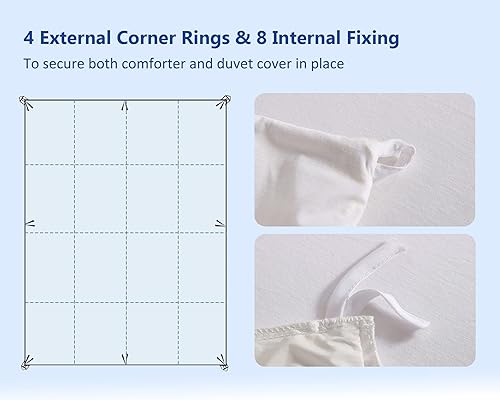 Miniatura 5 de WYFKYMXX Protectores de edredón para incontinencia, funda de edredón impermeable y transpirable, lavable y reutilizable, con lazos en las esquinas