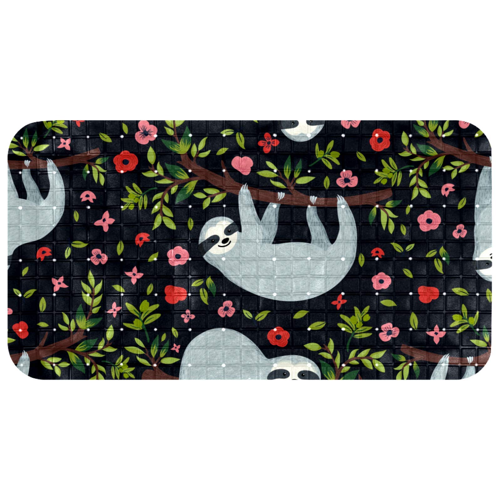 Tapis de bain antidérapant bébé évite les glissades grâce aux trous de drainage