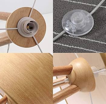 Amazon.co.jp : 三脚フロアランプモダンな木製フロアライト布