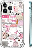Vista 30 de Cubierta de Teléfono con Versículos de la Biblia y Citas Cristianas de Jesús en Collage, Funda Protectora Suave de TPU de Moda para iPhone 16 Pro, #1