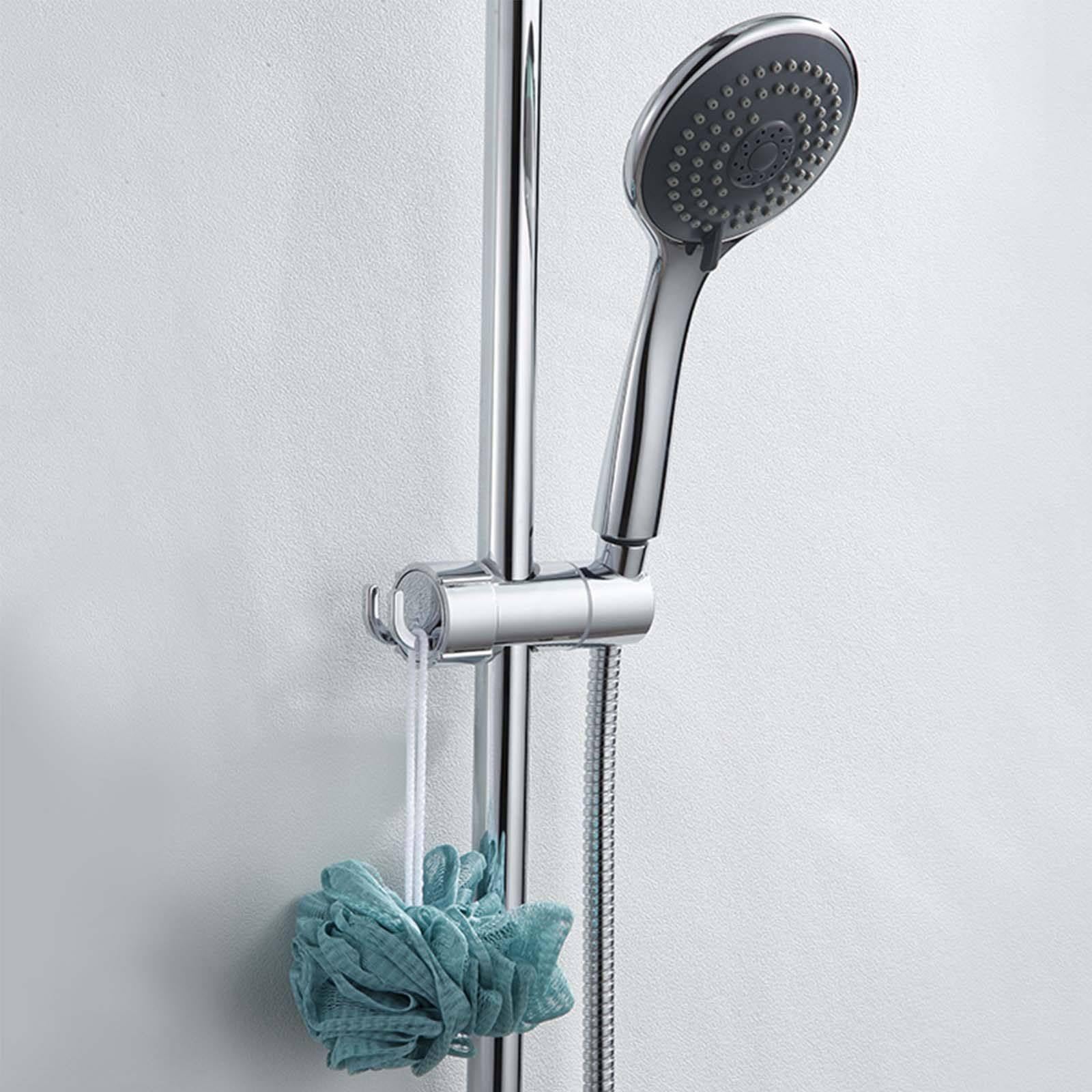 Soporte Ducha Pared Ángulo Ajustable Soporte Alcachofa Ducha Gris Pistola Soporte Ducha Altura Ajustable Soporte de Ducha Instalación Rápida Soporte para Ducha para Poste de Ducha con Gancho