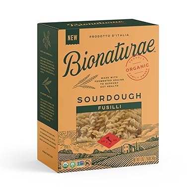 Bionaturae Sourdough Organic Fusilli Pasta - Italian Pasta Noodles, Spiral Pasta, Spiral Noodles, Fusilli Pasta Noodles, Corkscrew Pasta - 12 Ounce