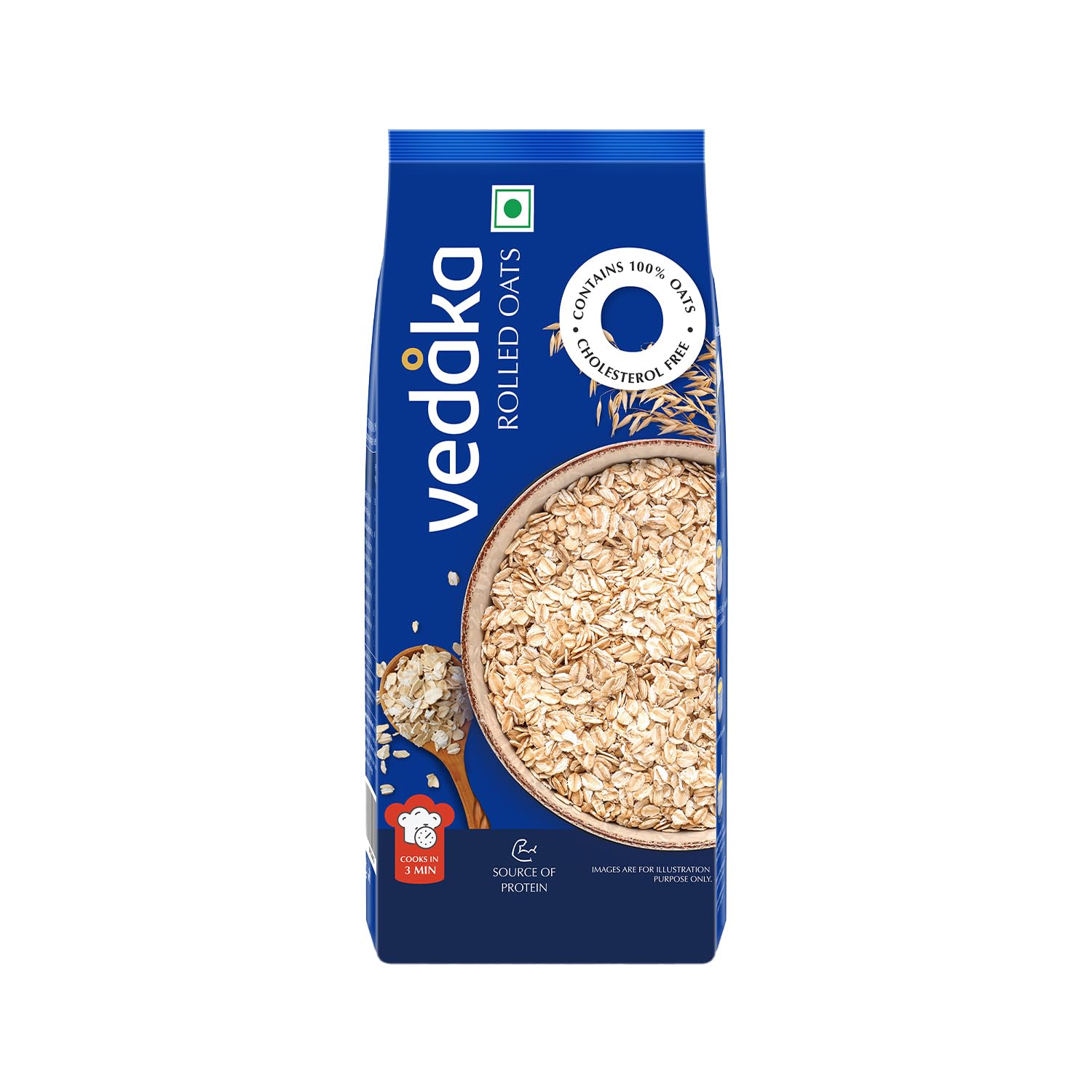 Amazon Brand - Solimo Rolled Oats | 2 Kg | Contains 100% Oats | Source of Protein | Quick Breakfast - Cooks in 3 Mins