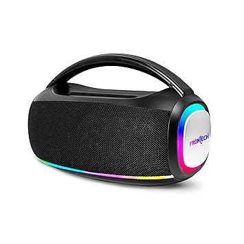 FRONTECH Echo Boom-254 20W Bluetooth Speaker | RGB Lights | TWS, Bluetooth 5.1, FM Radio | Powerful Bass | Portable | USB/TF/AUX | 3000mAh Battery | 1 Year Warranty (SW-0254)