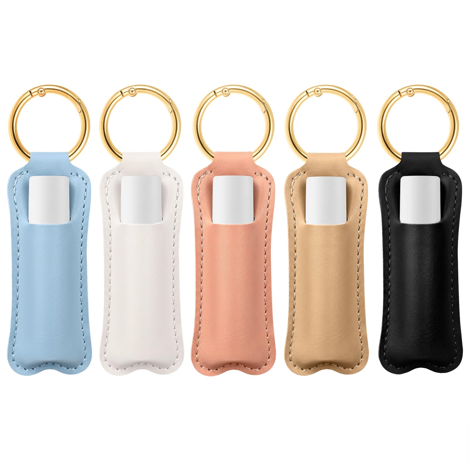 HEYSKAY Chapstick Holder Key Chain Lipstick Holder Lip Balm Holder Keychain