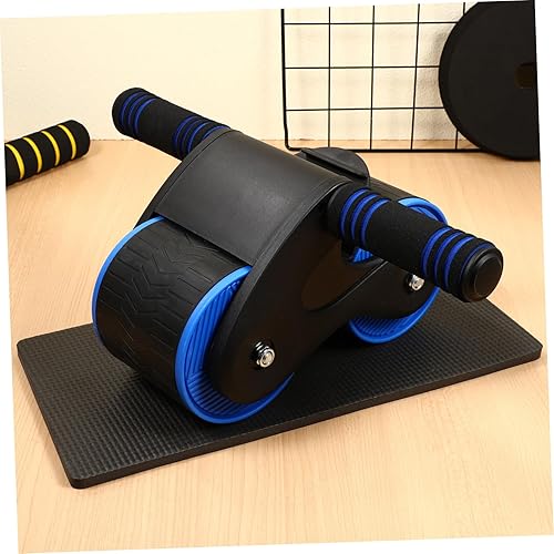 Miniatura 3 de Rueda de rodillo de rebote automático con rodillera, rodillo de ejercicio abdominal de doble rueda para entrenamiento de fuerza central, diseño