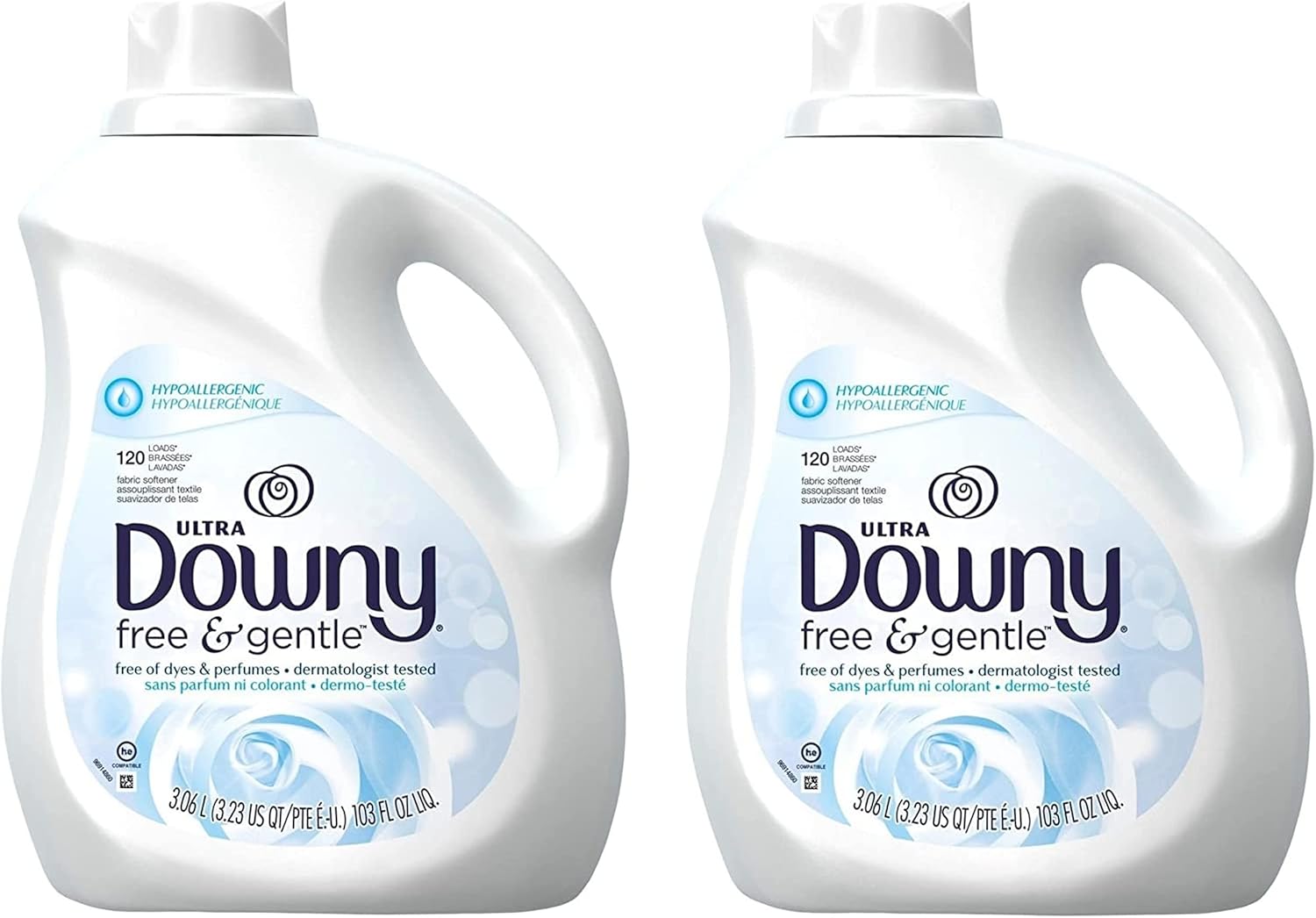 Downy Free & Gentle Laundry Fabric Softener Dye and Perfume
