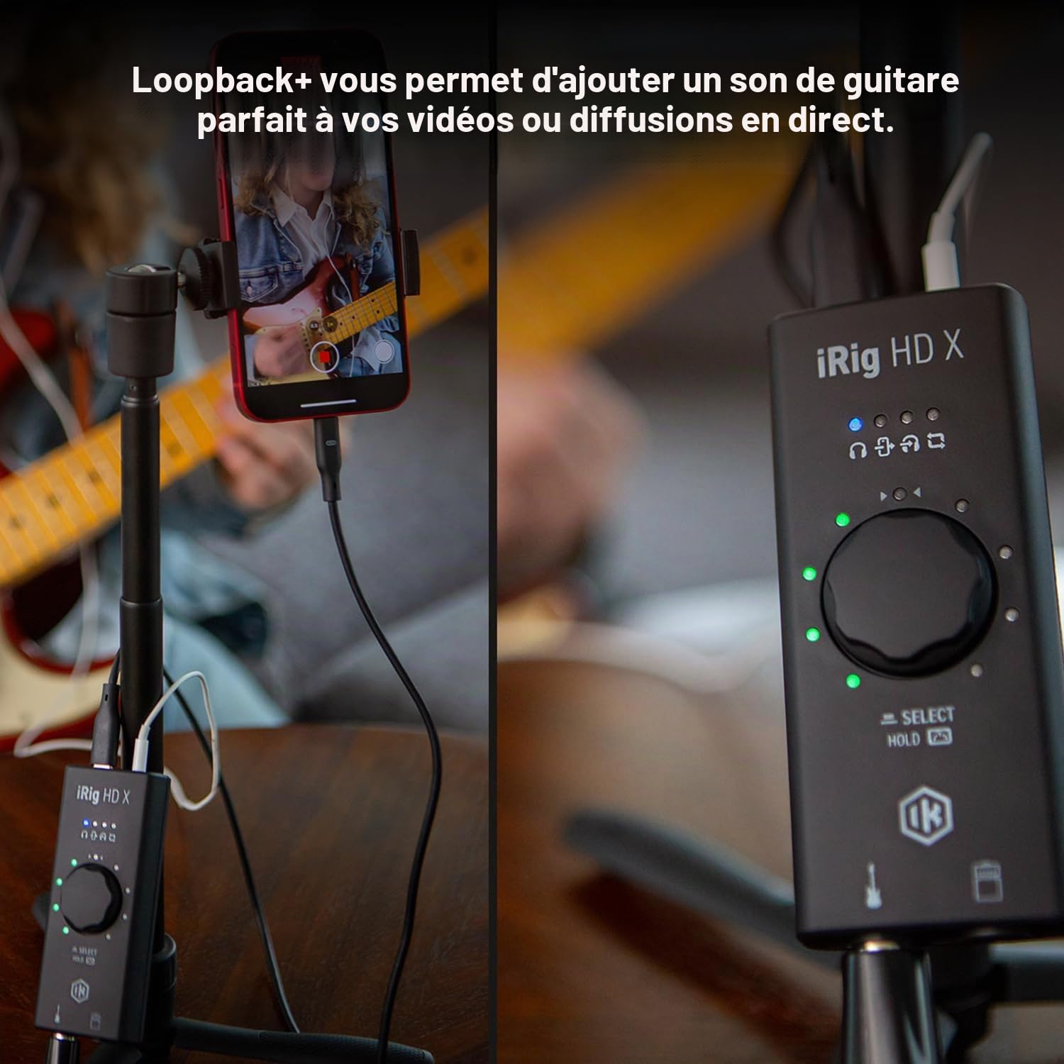 Interface audio de guitare iRig HD X pour iPhone, iPad, Mac, iOS et PC avec câbles USB-C, Lightning et USB et enregistrement de musique 24 bits 96 kHz