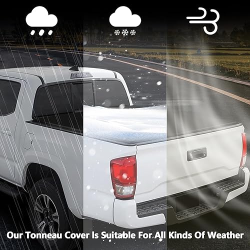 Miniatura 7 de Cubierta enrollable suave para caja de camioneta compatible con 5.8 pies para Chevy Silverado/GMC Sierra 1500 2007-2018, 2019-2025 1500 Classic Body