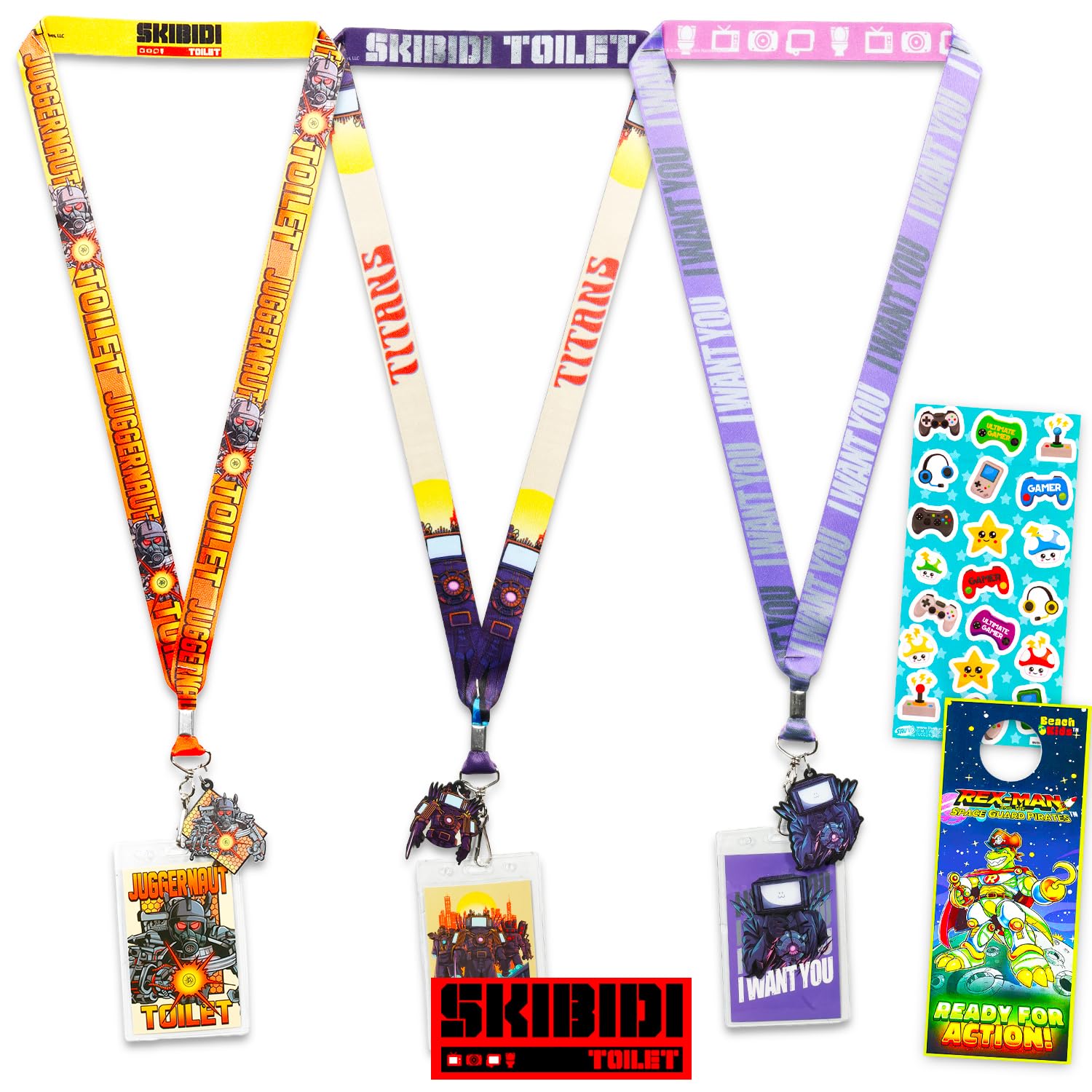  Man　BDとCDとグッズのセット Amazon.com : Skibidi Toilet Lanyard Blind Bag 3 Pack – Gift Bundle