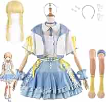 Amazon.co.jp: 藤田ことね コスプレ衣装フルセット ドレス 髪