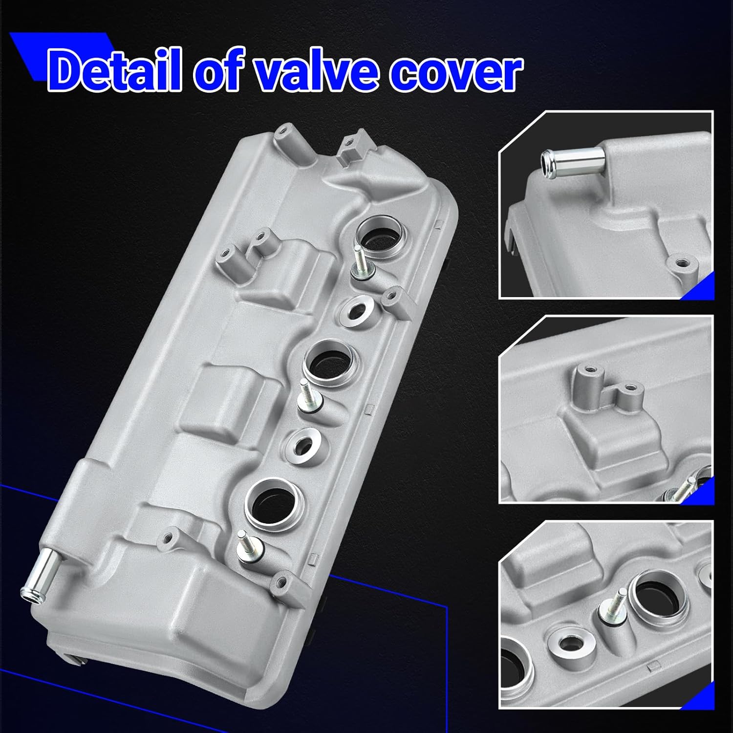 12320-R70-A00 Aluminium Rear Engine Valve Cover Compatible with 2008-2017 Honda Accord Odyssey Pilot Ridgeline Crosstour 2009-2015 Acura MDX RDX TL ZDX 3.5L 3.7L,Replaces# 12320R70A00 264-490