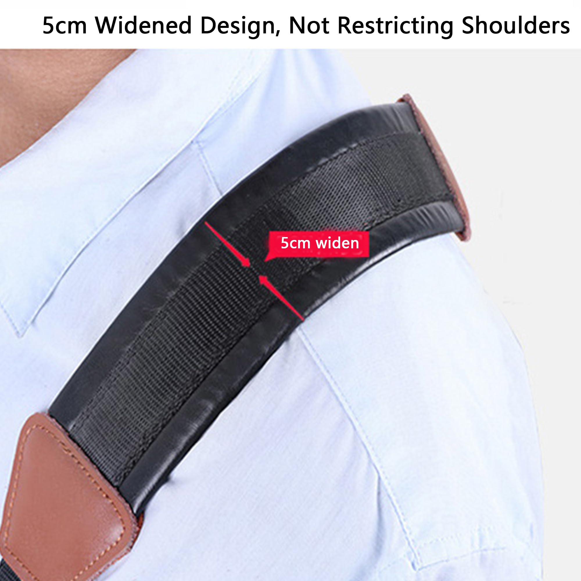 Sassofono Strap, Nero Cinturino per Sassofono In Vera Pelle, Spessore Imbottito Regolabile Sax Neck Strap, Cinturino Universale per Qualsiasi Sassofonista (B)