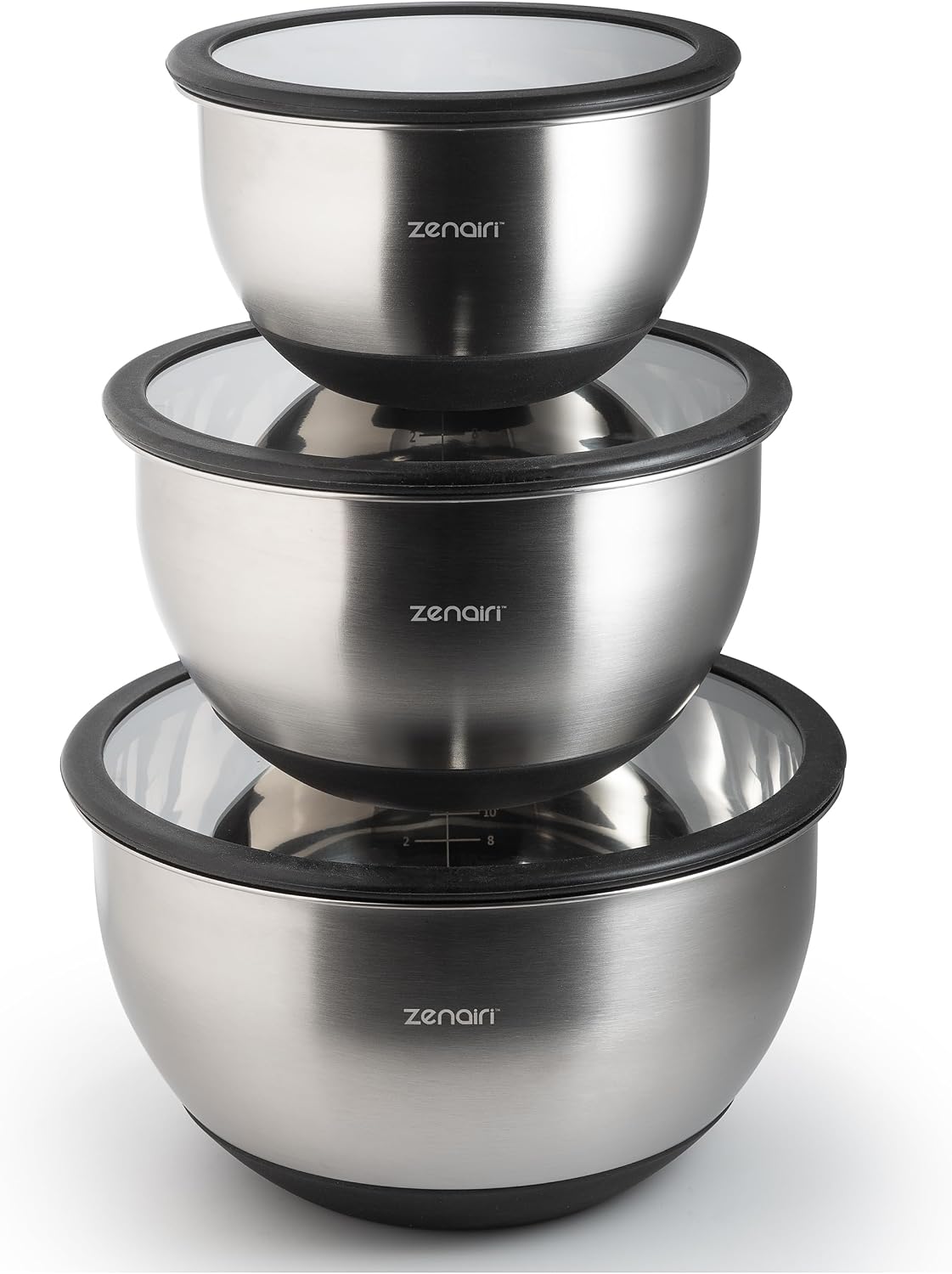 Zenairi Stainless Steel Mixing Bowls - Thumbnail 2