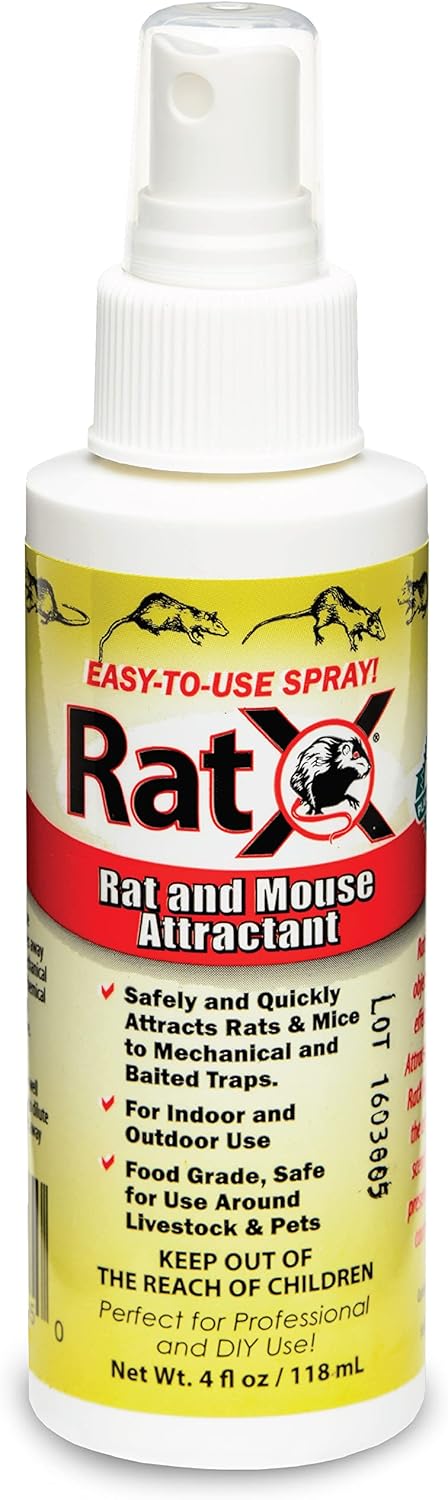 EcoClear Products 774324-6D, RatX All-Natural Poison Free Rat Mouse Attractant, 4 oz. Niet-Aerosol Spray