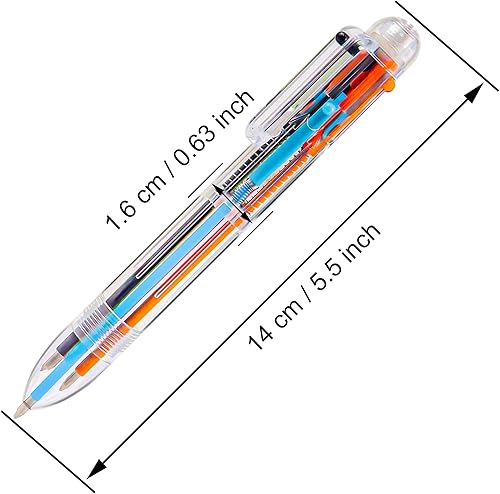 Miniatura 2 de IHPUKIDI Paquete de 96 bolígrafos multicolor 6 en 1 de 0.020 in, bolígrafos retráctiles de punta fina de 6 colores para suministros escolares de