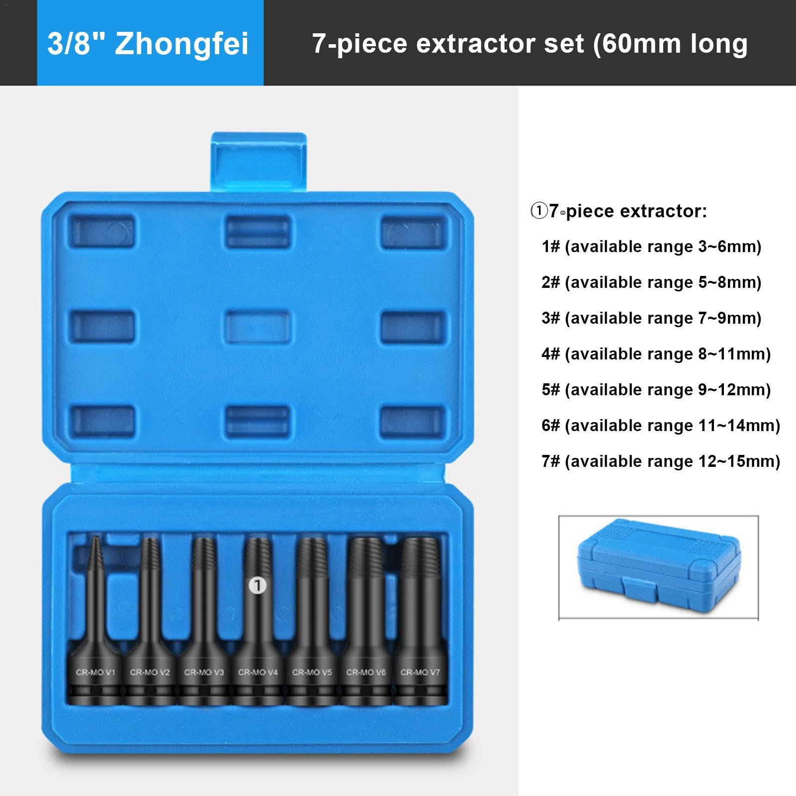 Strumento di rimozione delle viti spogliate – Kit di rimozione viti spogliate ad alta resistenza, kit di estrazione per viti compatto, kit di rimozione per viti spogliate