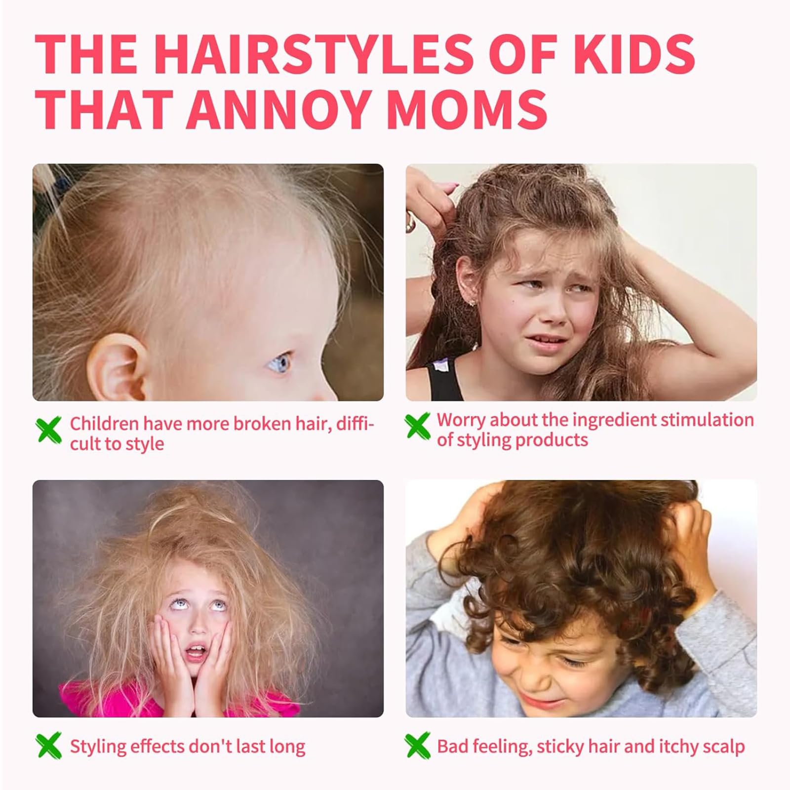 Broken Hair Finishing Stick Gel, Kids Hair Gel, Edge Control for Kids, Long Lasting Frizz Control - Image 3