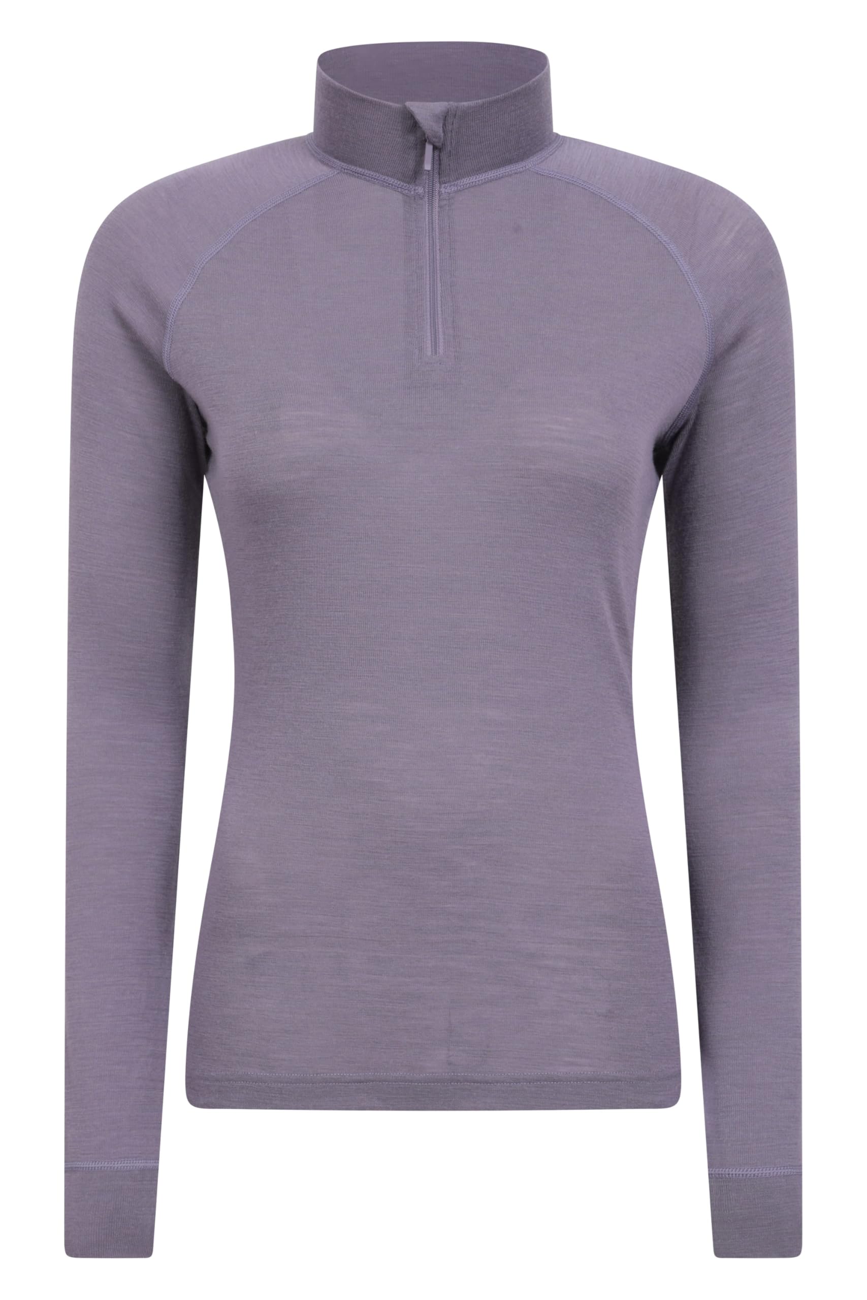 Mountain Warehouse Camiseta térmica para Mujer Merino - Camiseta térmica de Manga Larga para Mujer, Ligera y de fácil Cuidado - Lo Mejor para el Invierno