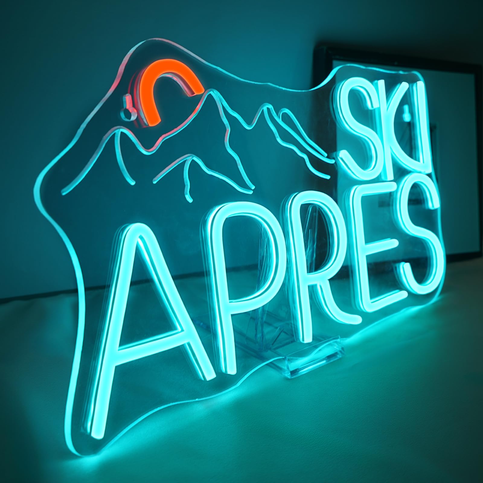 ineonlife Ski Apres Neon Light Sign,Skiing Afterwards Neon Sign for Wall Led Signs Suitable for Ski Shops,Ski Theme Resorts,Ski Events,Parties,Bedroom,Home Decor,Gifts - Image 4