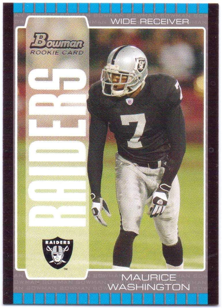 Maurice Washington 2005 Bowman Rookie Football Card #274 - Oakland Raiders
