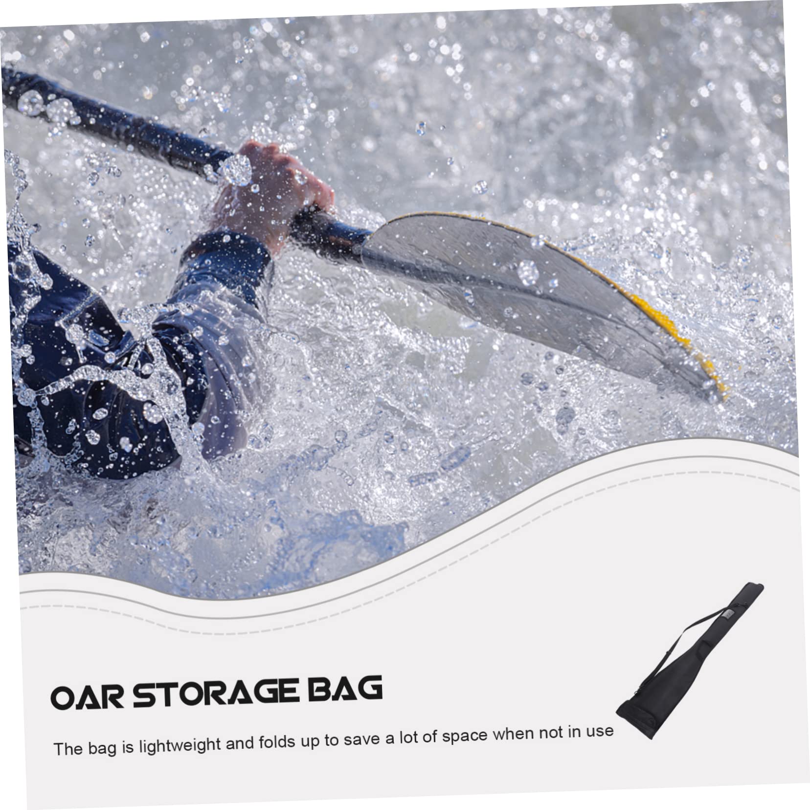 TOYANDONA Borsa Porta Pagaia Oxford Nero, Pieghevole Tracolla Regolabile per Kayak e Sport Acquatici, Pratica Custodia da Esterno per Remi