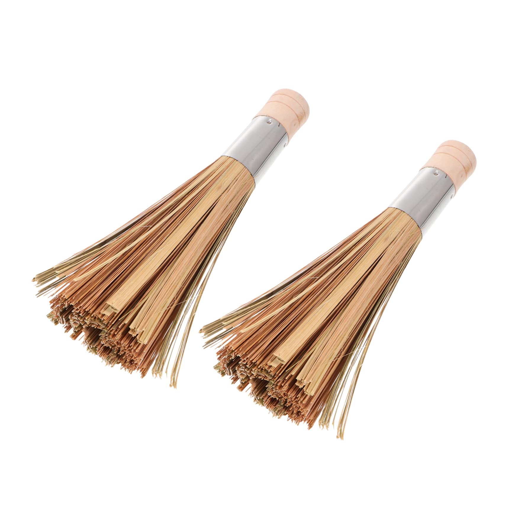 UTHCLO Bamboo Pot Brush Cleaning Kitchen Utensils Heat-Resistant and Practical