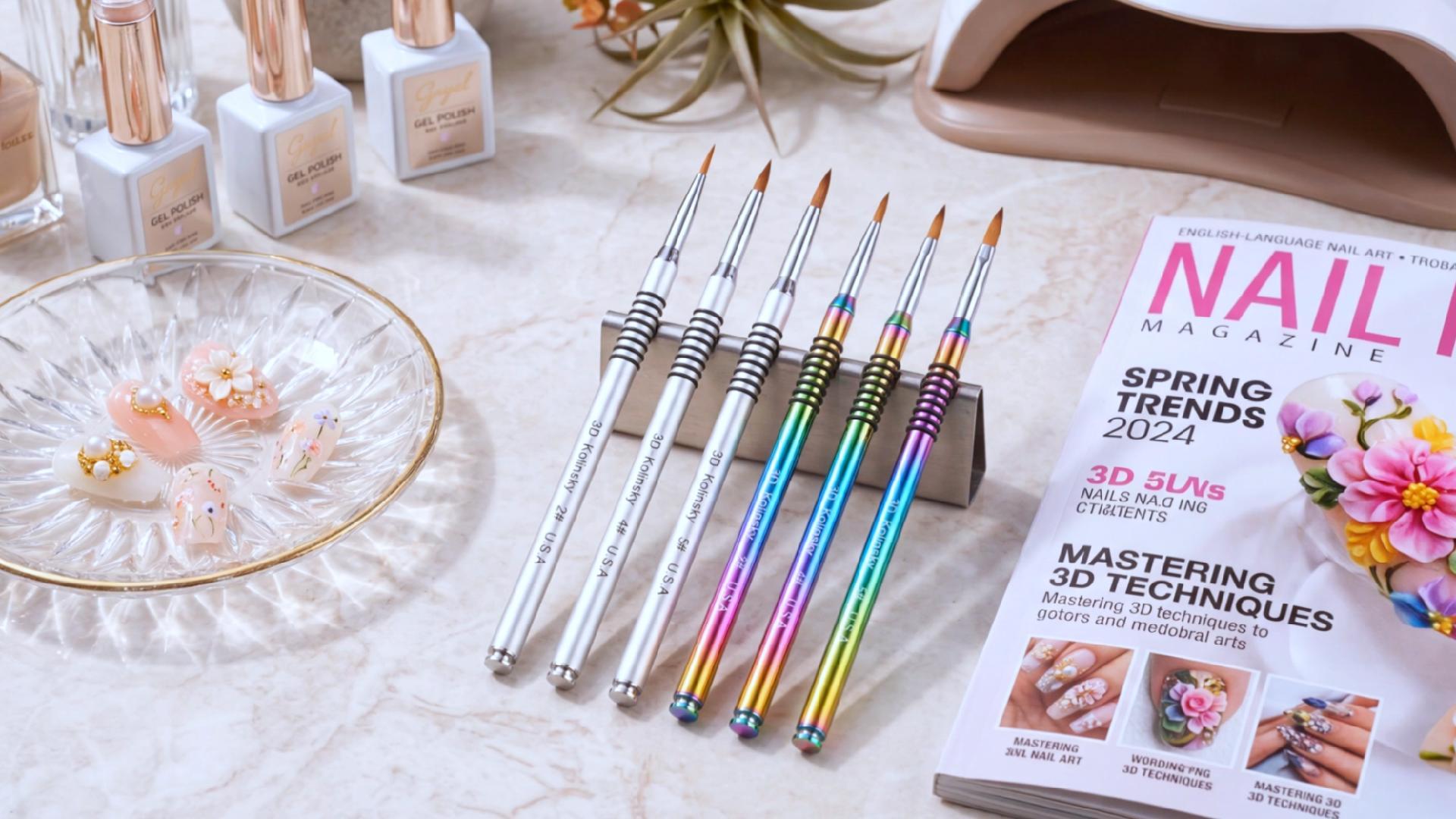 【2本セット】AKZENTZ #4 Flat Kolinsky UVネイルブラシ Amazon.com : Patelai 3 Pcs Kolinsky Acrylic Nail Brush Size 2/4/5