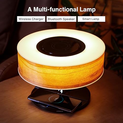 Miniatura 2 de AMPULLA Tree of Aura - Lámpara de mesa inteligente con carga inalámbrica y altavoz Bluetooth, lámpara de mesita de noche regulable para dormitorio